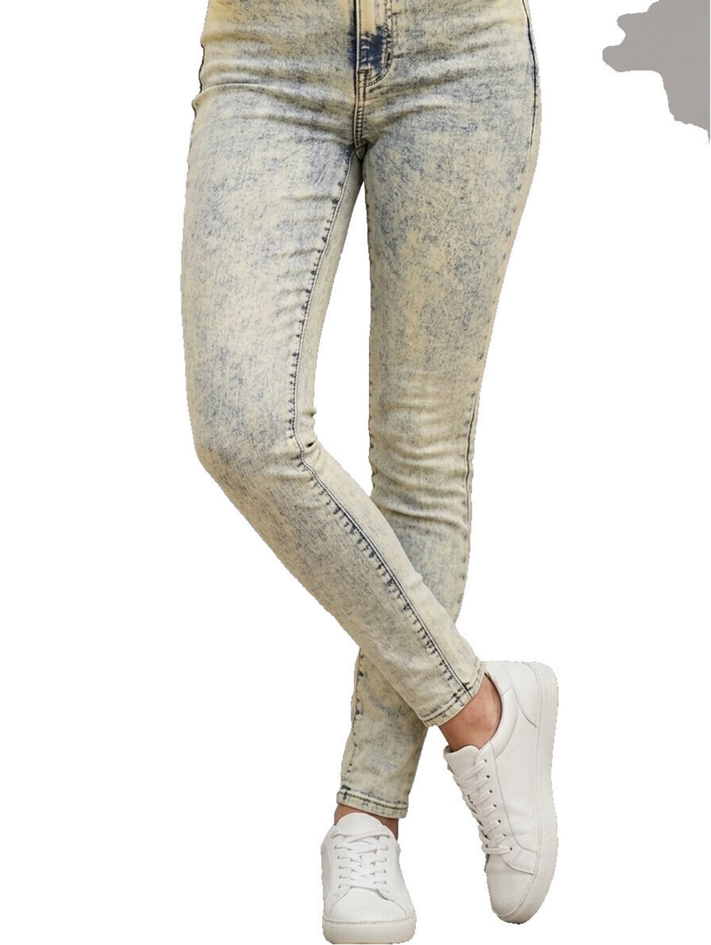 Sanctuary Denim 26 High Rise Social Ankle Skinny Jeans Acid Wash Blue